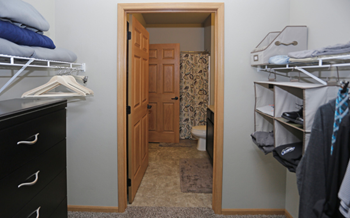 Large walk-through closets